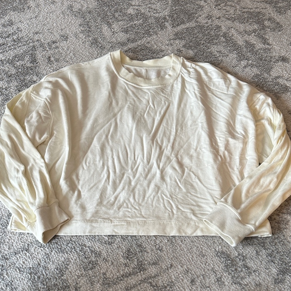 lululemon athletica Light Yellow Long Sleeve Tee